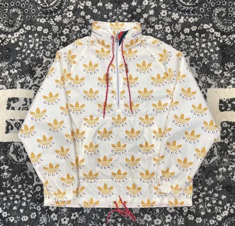 adidas x gucci trefoil print jacket|adidas x Gucci Trefoil print jacket .